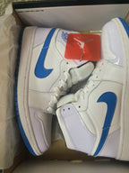 Jordan 1 High Sneakers White and Legend Blue