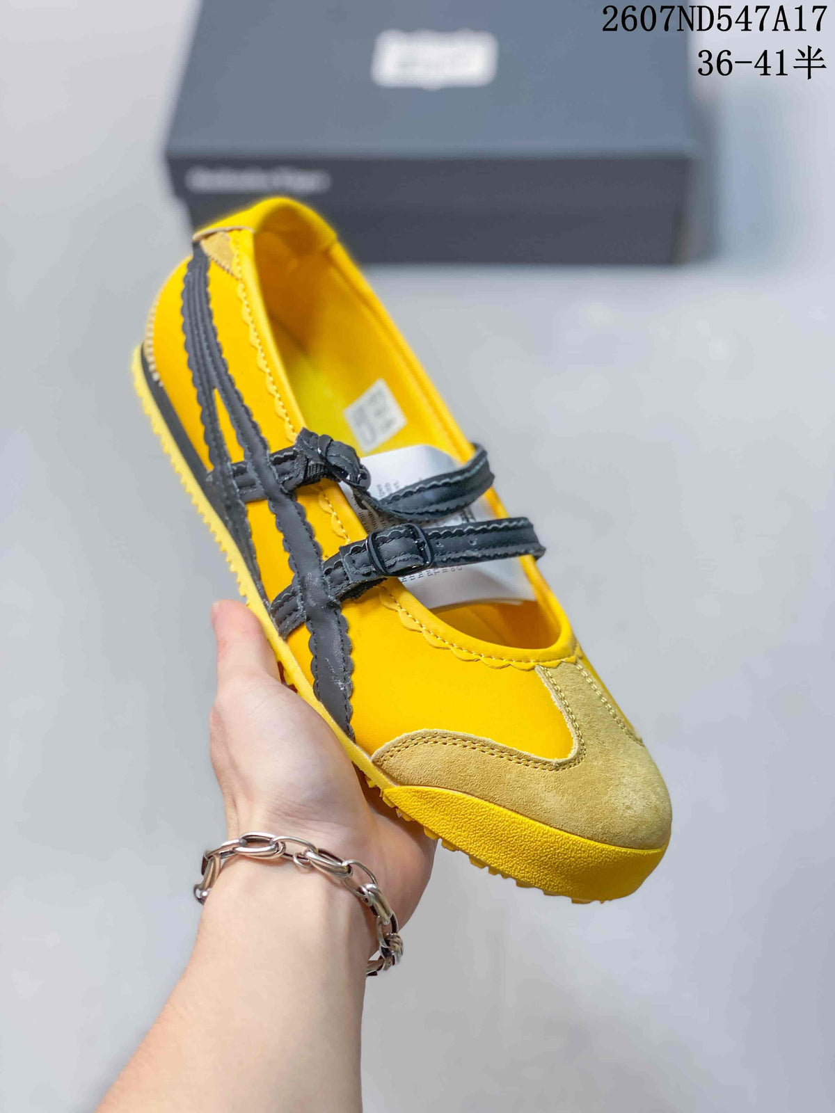 ASICS Onitsuka Tiger MEXICO 66 Yellow Mary Jane Sneakers