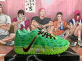 Nike Green Basketball Sneakers with Black and Red Swoosh