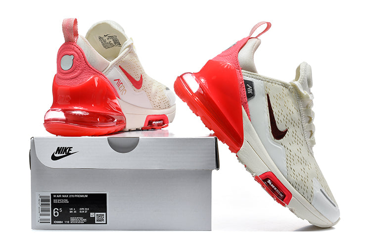 Nike Air Max 270 Premium Sneakers White and Red