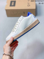 Golden Goose Ball Star White and Blue Low-Top Sneakers 2607JGY557A17