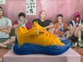 Yellow and Blue Basketball Sneakers