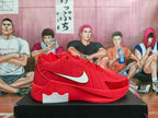 Nike Red and White Basketball Sneakers