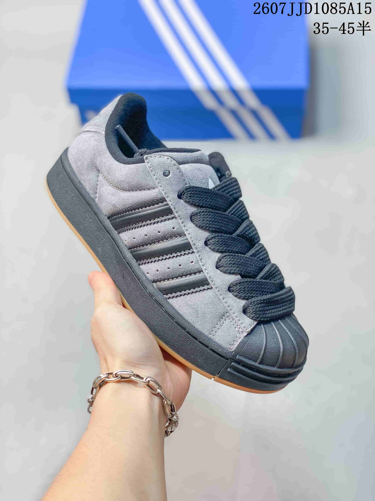 Adidas Superstar XLG Sneakers Grey Black JR7444