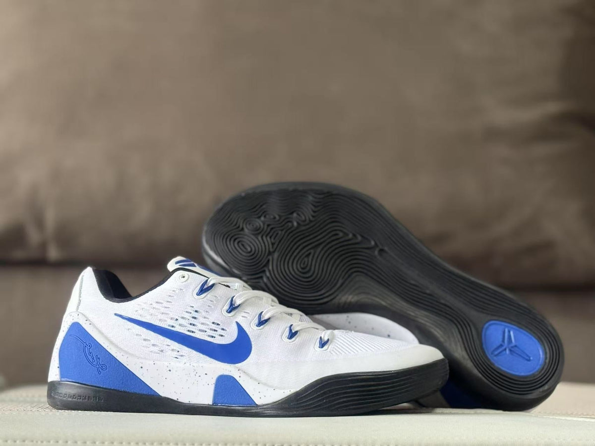 Nike Kobe 9 Duke PE Basketball Sneakers White Blue
