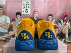 Yellow and Blue Basketball Sneakers