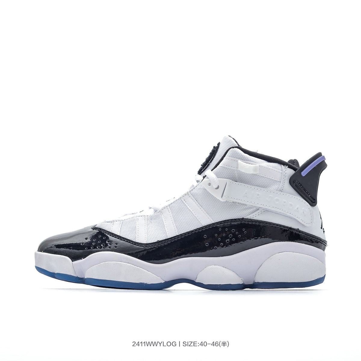 Jordan 6 Rings White Black Purple Sneakers 2411WWYLOG