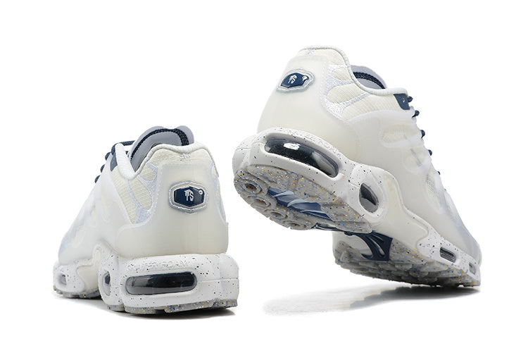 Nike Air Max Plus White and Navy Sneakers