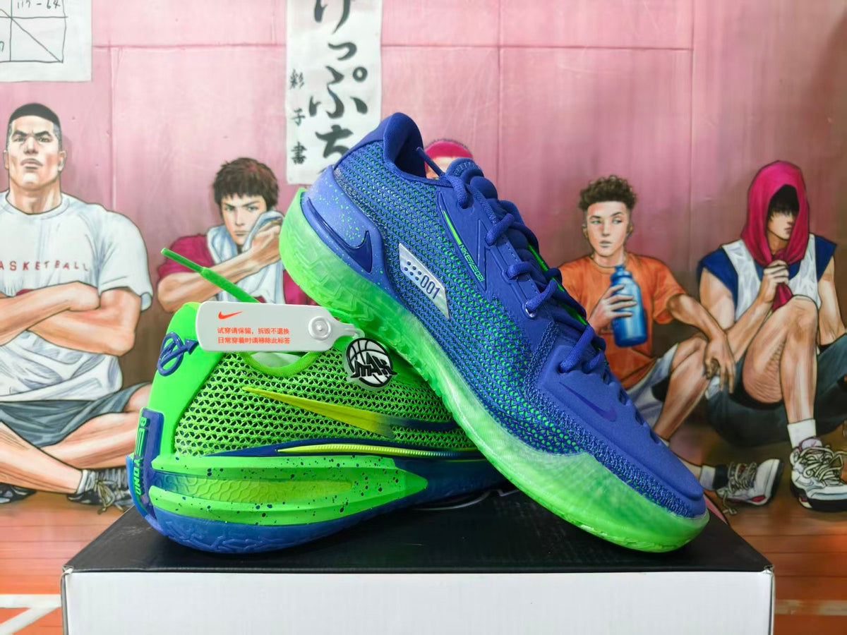 Nike GT Cut 3 Basketball Shoes in Volt and Blue