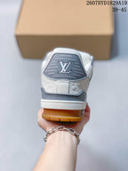Louis Vuitton Trainer Maxi Low-Top Sneakers White Gray