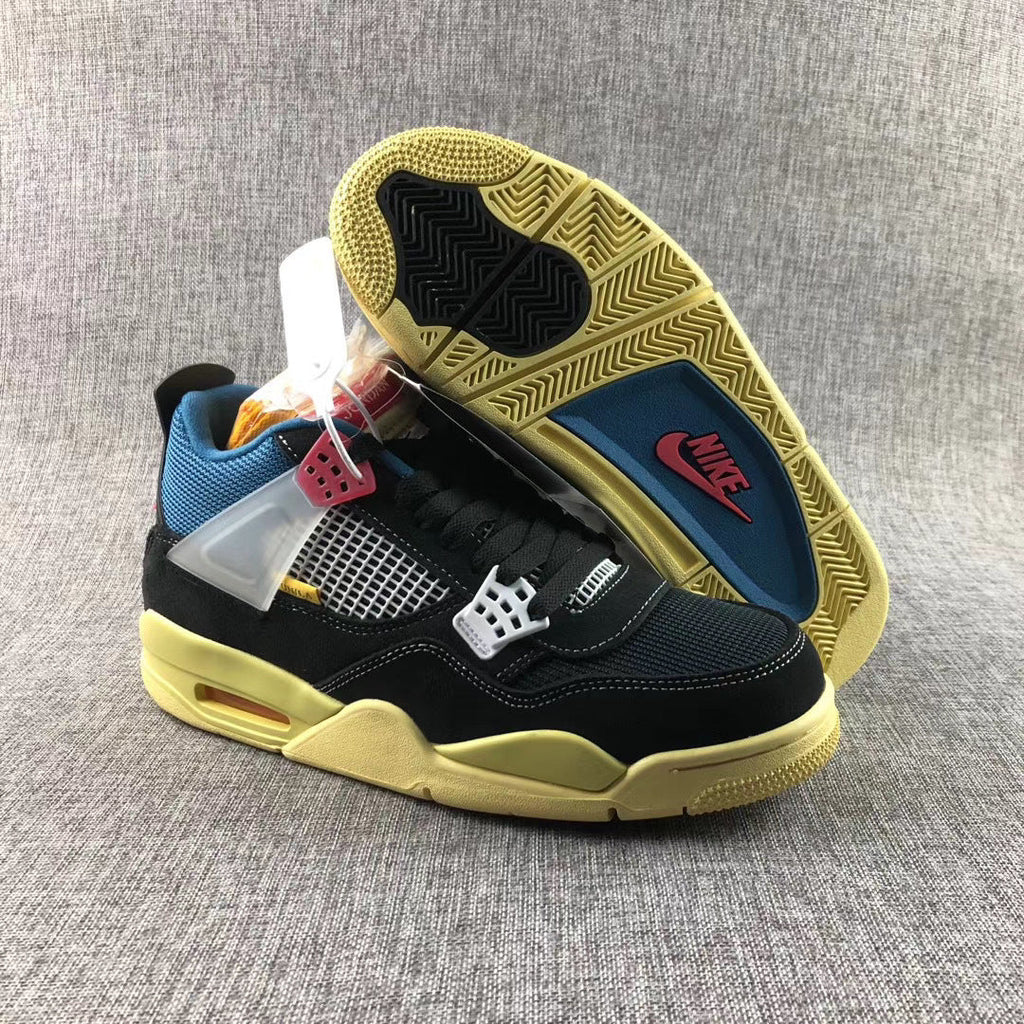 Union LA x Air Jordan 4 Off Noir Sneakers Black/Blue