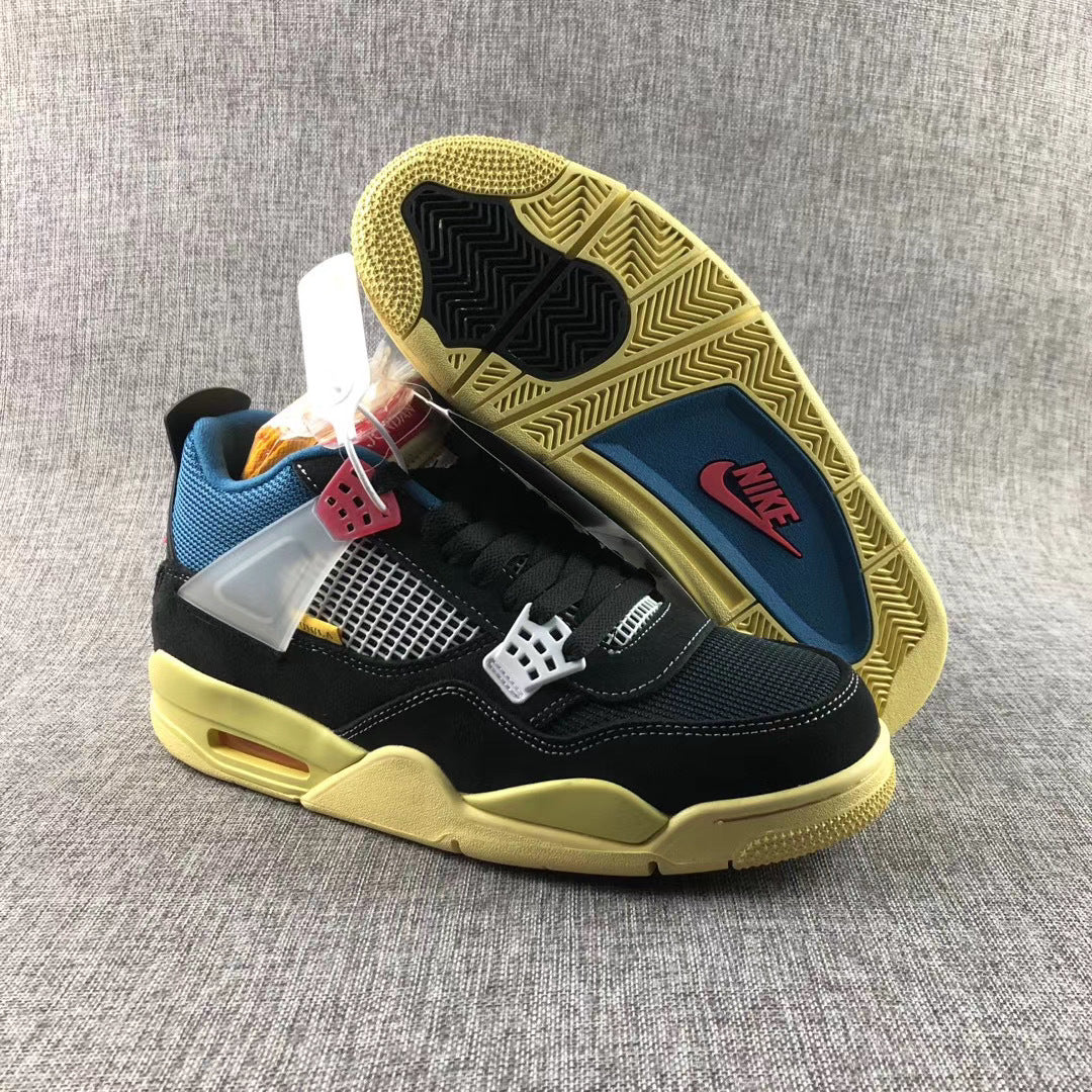 Union LA x Air Jordan 4 Off Noir Sneakers Black/Blue