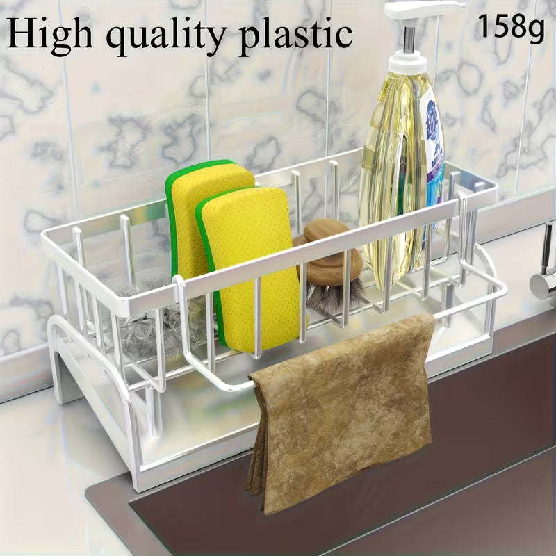 Multifunctional PP Sponge Holder Faucet Mount Space Saving