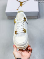 Nike Air Jordan 4 Retro White Gold Sneakers 2411JHD320A29