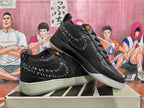 Black and White High-Top Sneakers with Contrast Stitching
