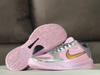 Nike Kobe 5 Low Basketball Shoes Pink Silver Gold