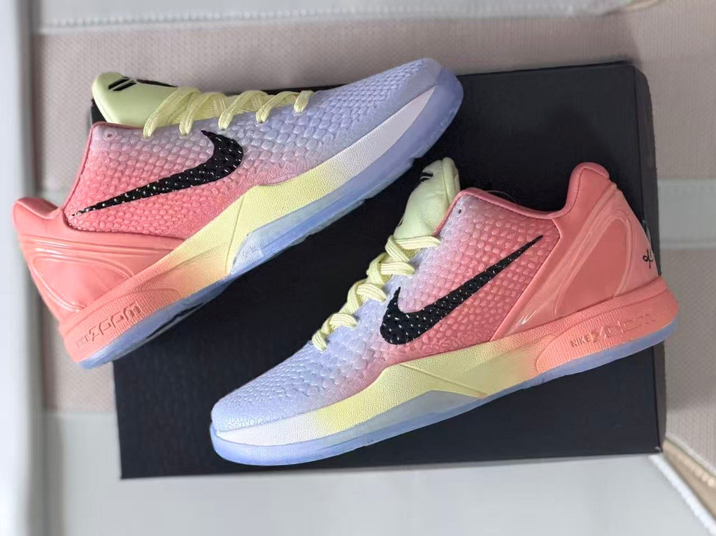 Nike Kobe 6 Brunson PE Basketball Sneakers Pink Blue