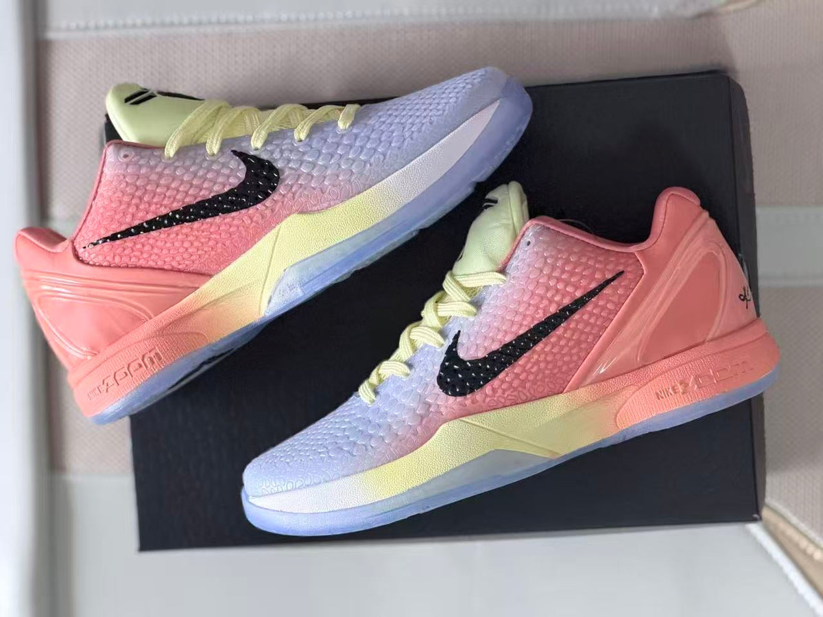 Nike Kobe 6 Brunson PE Basketball Sneakers Pink Blue