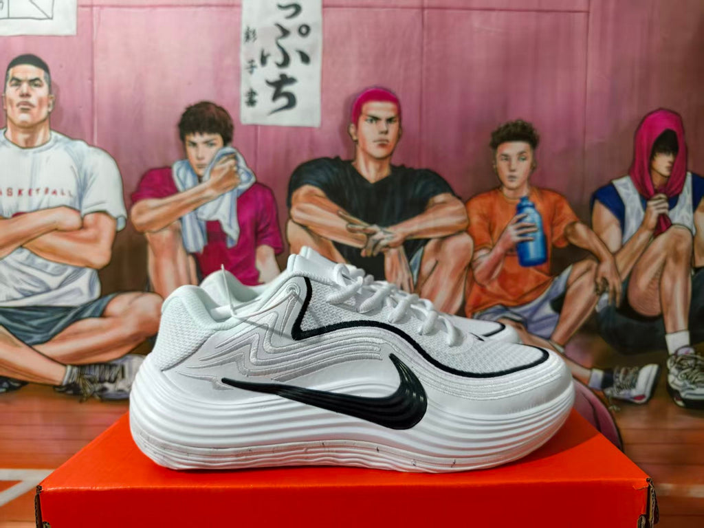 Nike White and Black Basketball Sneakers