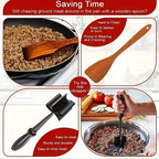 Meat Chopper and Grinder Tool Heavy Duty Ground Meat Masher for Beef Turkey and Hamburger Cooking Kitchen Tool