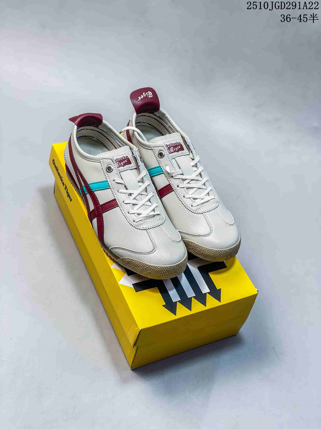 Onitsuka Tiger Sneakers White Burgundy Turquoise 2510JGD291A22