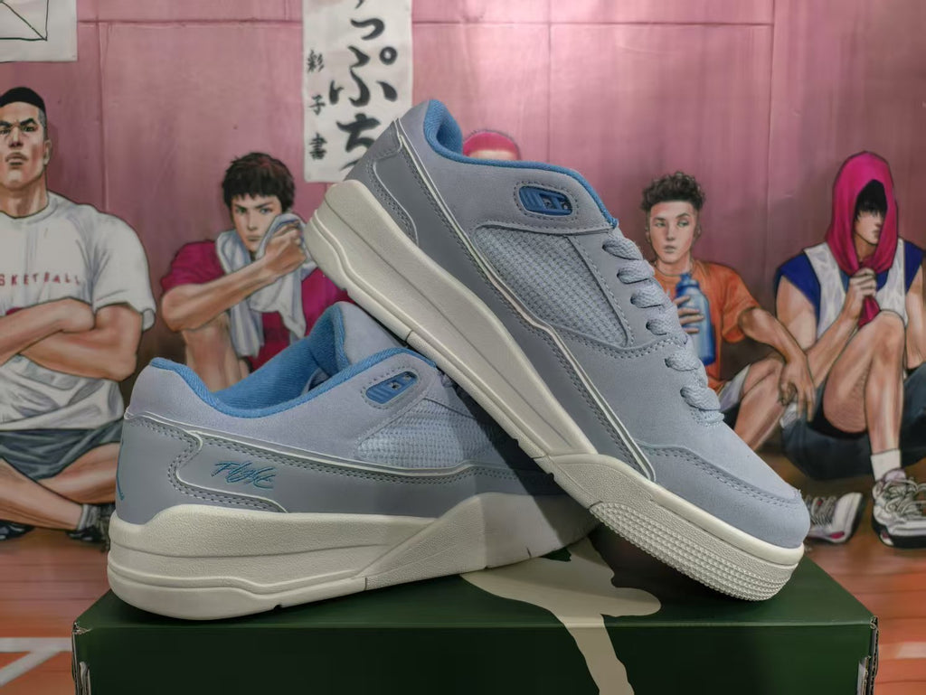 Jordan Blue and Gray Low-Top Sneakers