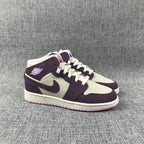 Jordan Air Jordan 1 Mid Kids' Sneakers White and Purple