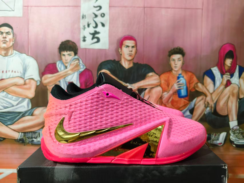 Nike LeBron 12 Basketball Shoes in Pink and Gold