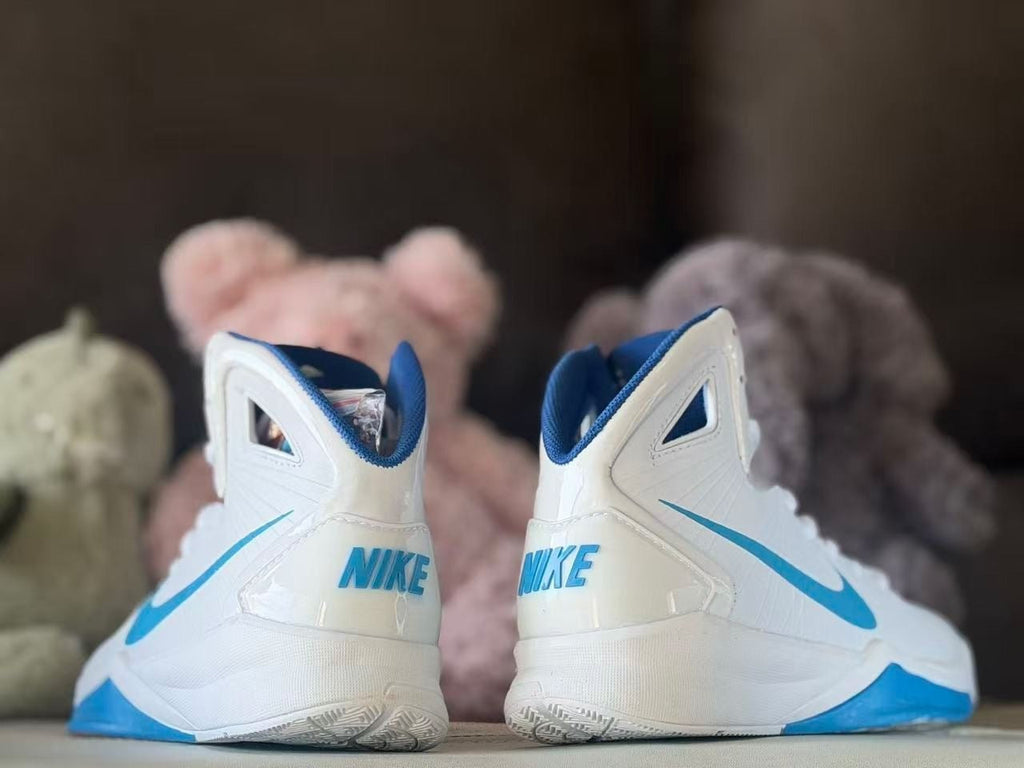 Nike HD2010 Kids Basketball Sneakers White Carolina Blue