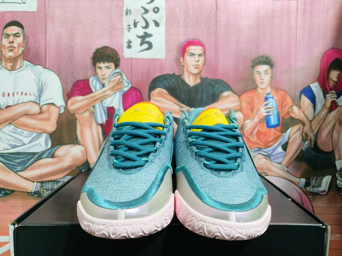 Nike Basketball Shoes in Blue Gray and Yellow