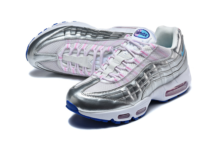Nike Air Max 95 Silver Pink Blue Sneakers