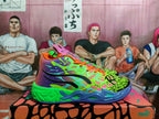 Puma Purple Green Basketball Sneakers