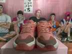 Magenta Low-Top Sneakers with Textured Sole