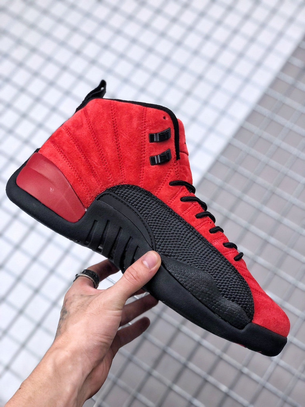 Jordan Air Jordan 12 Reverse Flu Game Red Black Sneakers CT8013-602
