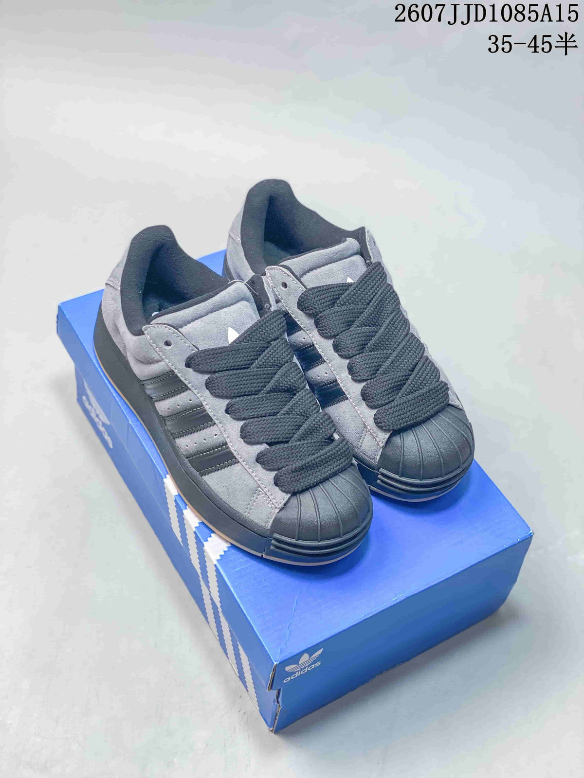 Adidas Superstar XLG Sneakers Grey Black JR7444