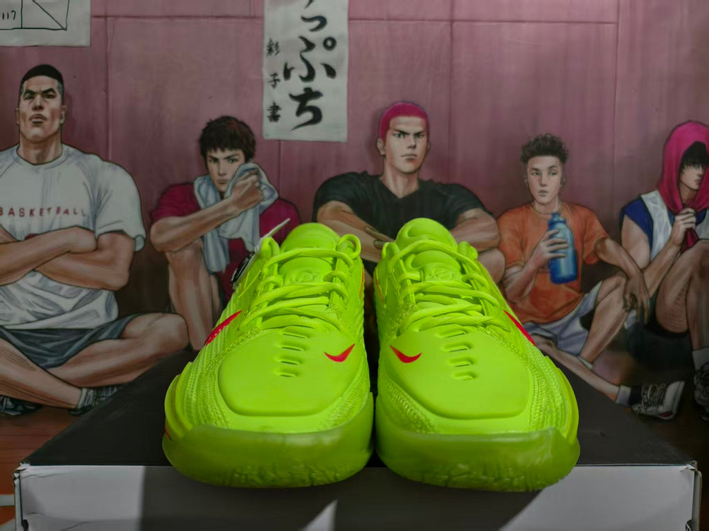 Nike GT Basketball Shoes in Volt Green and Red