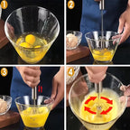 Multifunctional Stainless Steel Whisk Milk Frother Hand Push Blender for Eggs Cream Baking Kitchen Mixing Tool