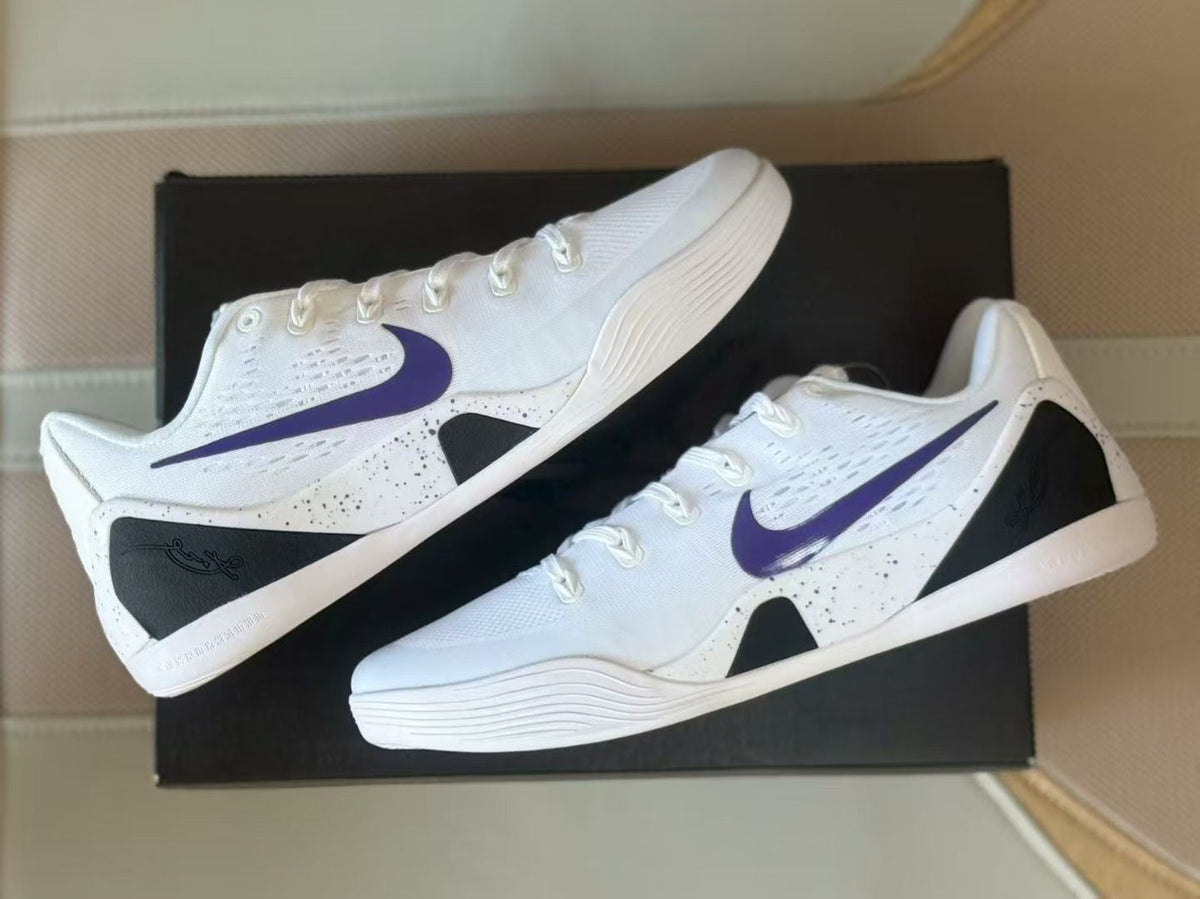 Nike Kobe 9 Basketball Sneakers White Purple