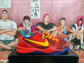 Nike Year of the Horse Basketball Sneakers Red Blue