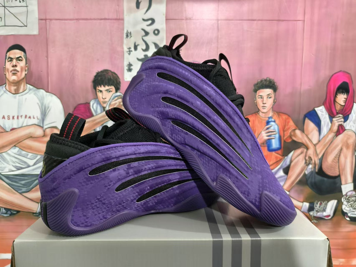 Black and Purple Basketball Sneakers