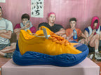 Yellow and Blue Basketball Sneakers