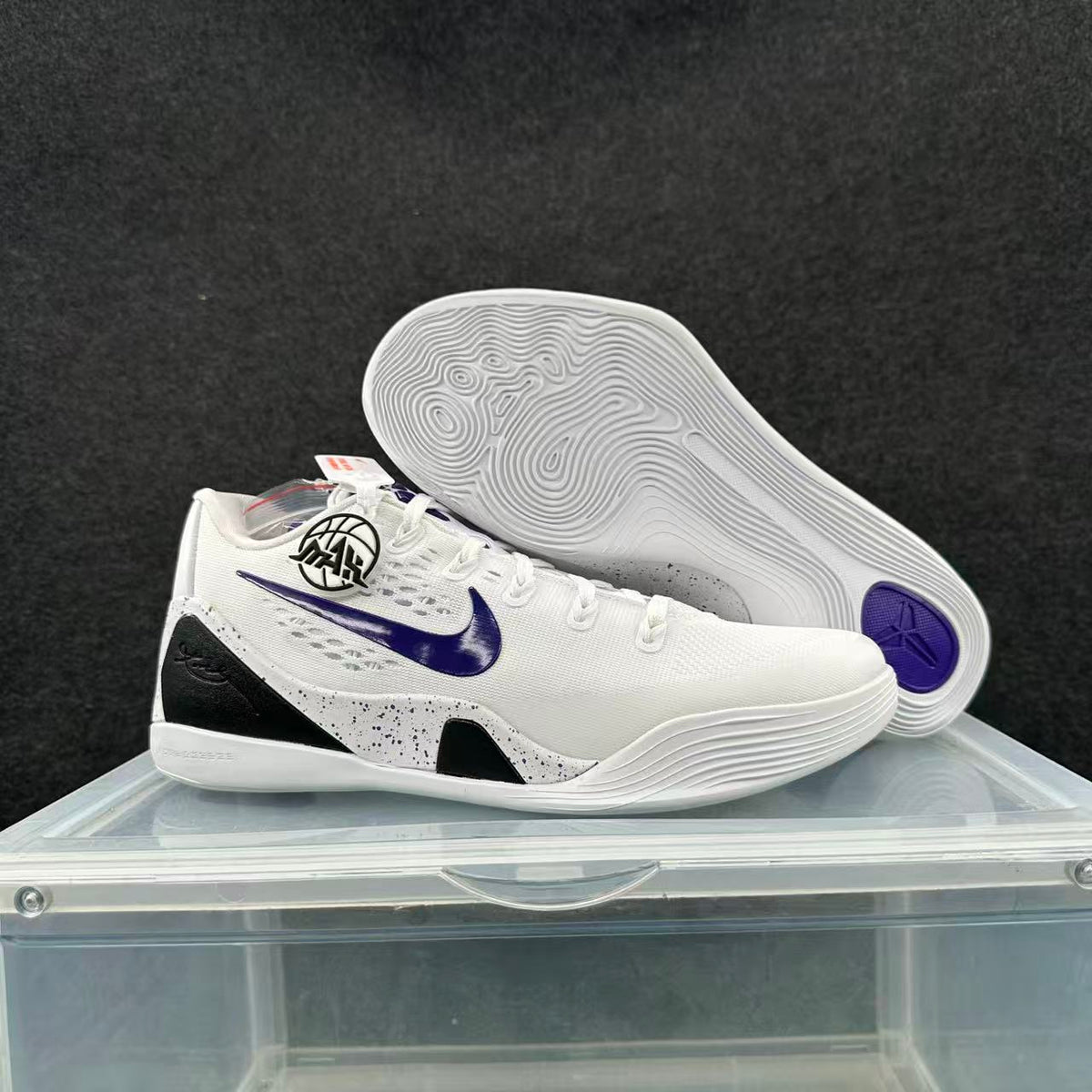 Nike Kobe 9 Low Basketball Shoes White Purple