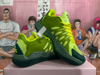 Green Basketball Sneakers with Yellow Accents