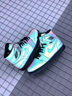 Jordan 1 High Zoom R2T Chameleon Black Sneakers