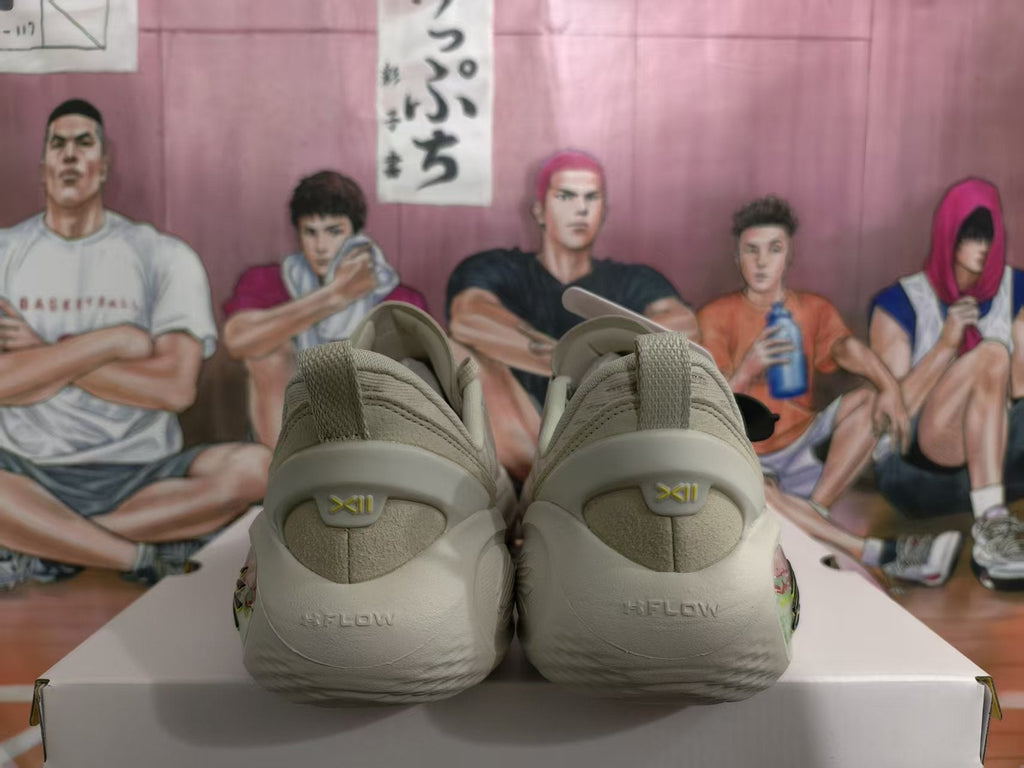 Floral X-Flow Sneakers in Beige