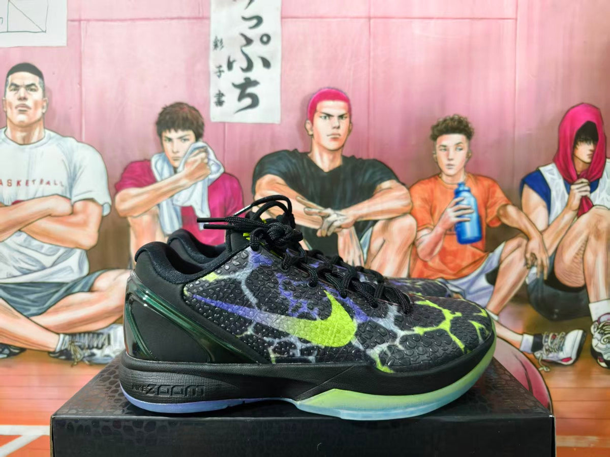 Nike Kobe 6 Basketball Shoes Black Volt Green