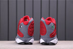 Air Jordan 13 Red Flint Sneakers - Red, Gray and White