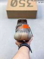 adidas Yeezy Boost 350 Gray Orange Sneakers