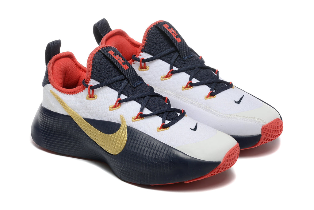 Nike LeBron Witness 7 Training Shoes White Navy Red Gold