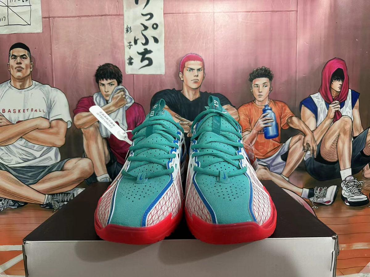 Nike Smiley Basketball Shoes in White, Teal, Blue and Red